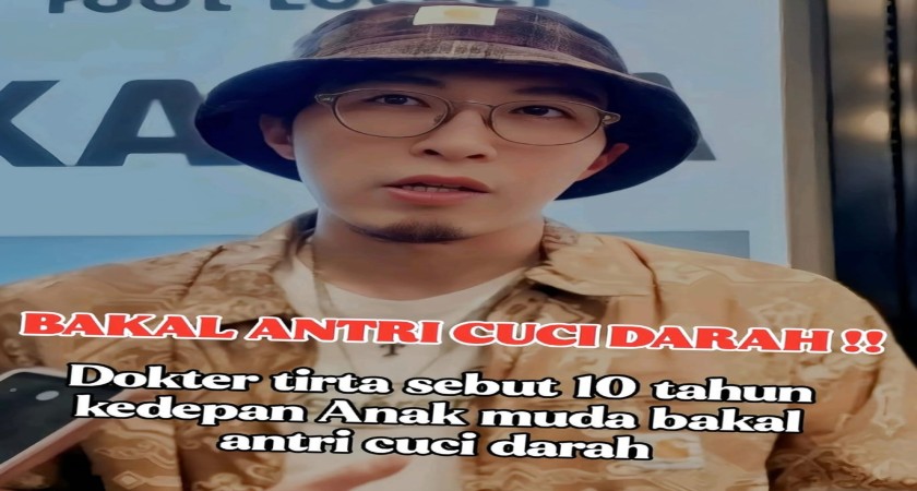 Dokter Tirta Ingatkan: 10 Tahun ke Depan Anak Muda Berisiko Antri Cuci Darah Akibat Gaya Hidup