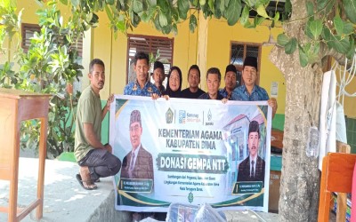 MTsN Manggarai Terima Bantuan Kemenag Kabupaten Bima, Wujud Solidaritas untuk Pendidikan Pascagempa